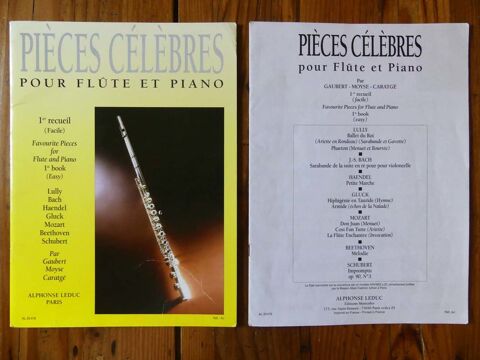 Partitions  Pièces célèbres pour flûte et piano  8 Strasbourg (67)