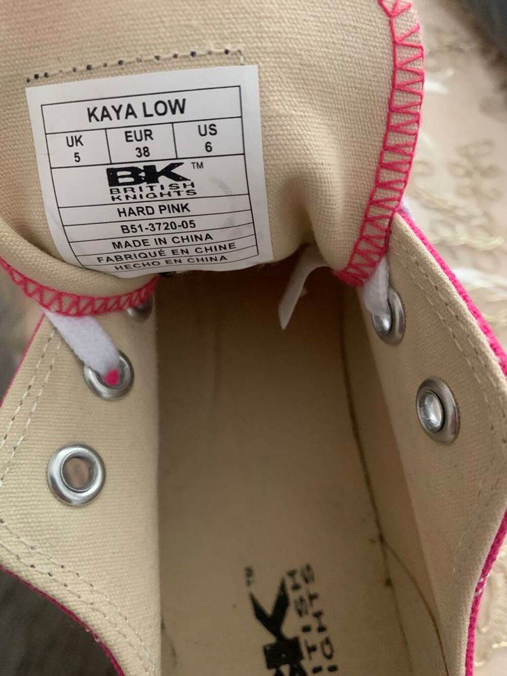 Baskets British Knights Kaya Low T38 rose - Neuve Chaussures
