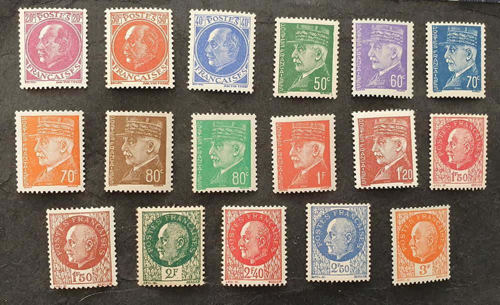 Timbres France s&eacute;rie 505 &agrave; 525 neufs 