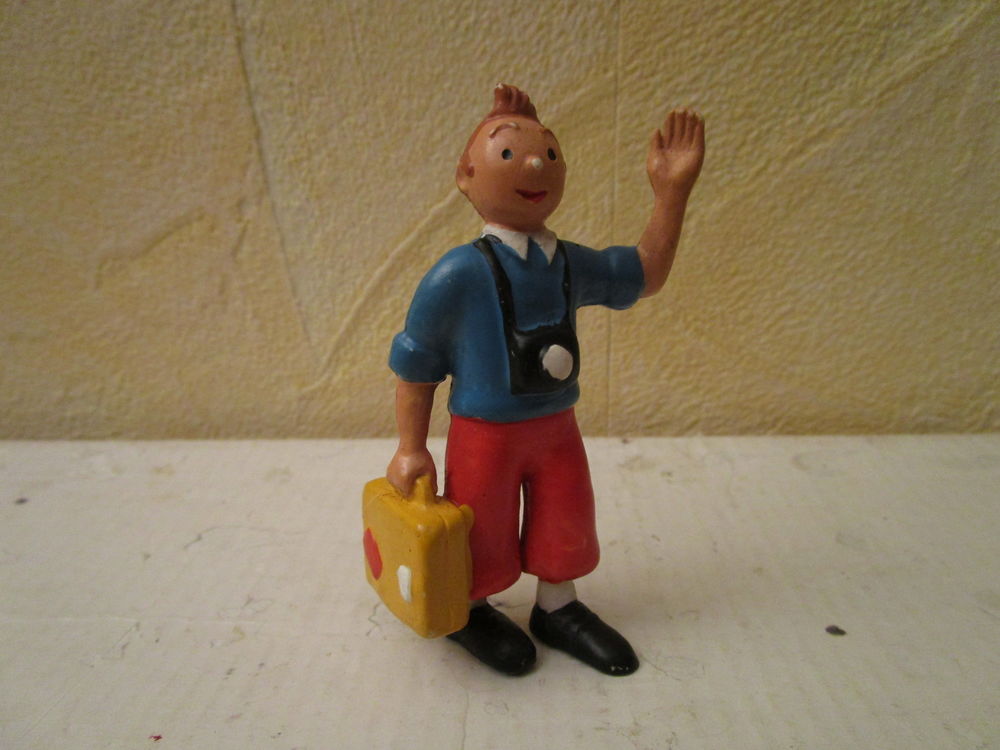 VIEILLE FIGURINE TINTIN +CAPITAINE HADDOCK COMICS SPAIN1984 