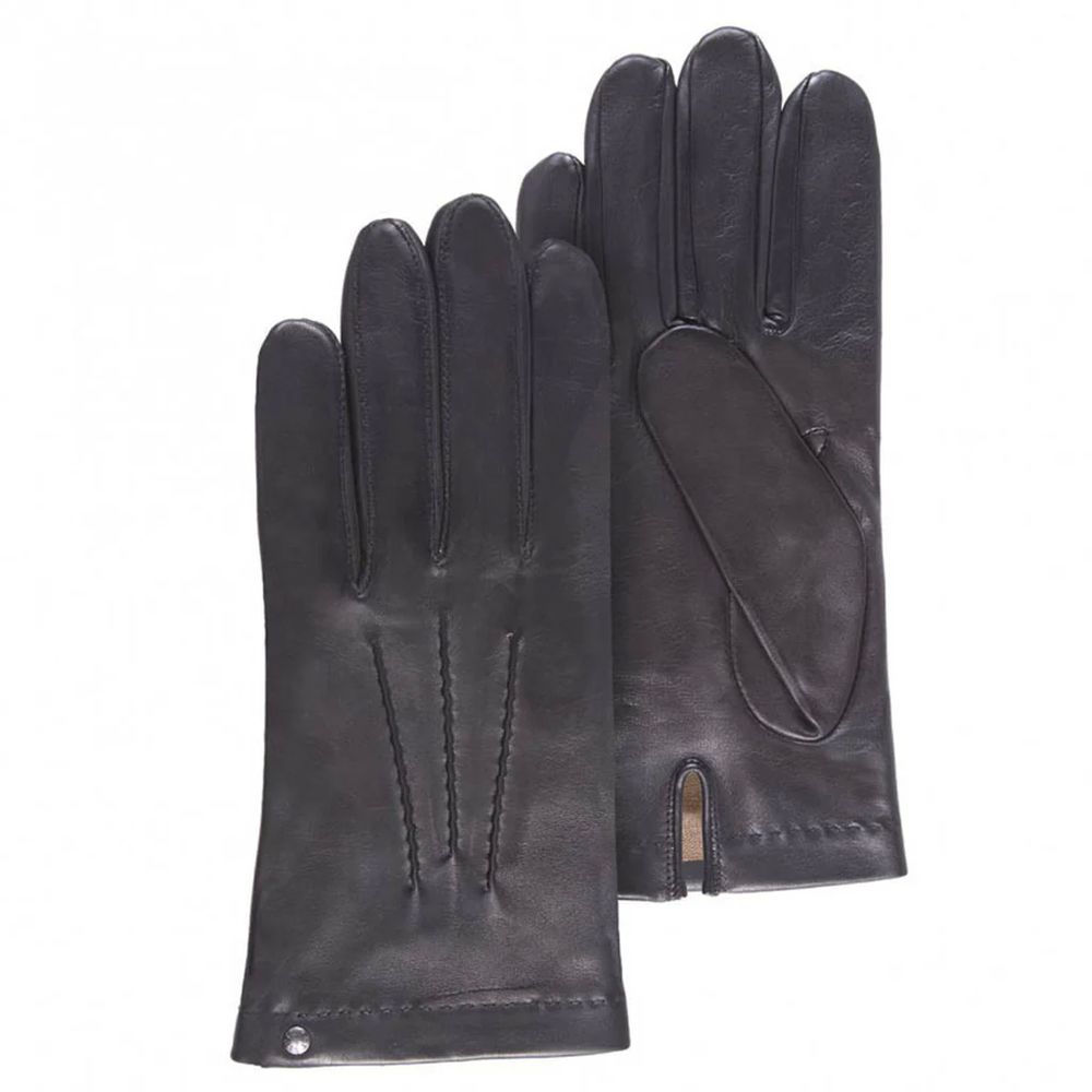 Gants homme en cuir d'agneau Noir Maroquinerie