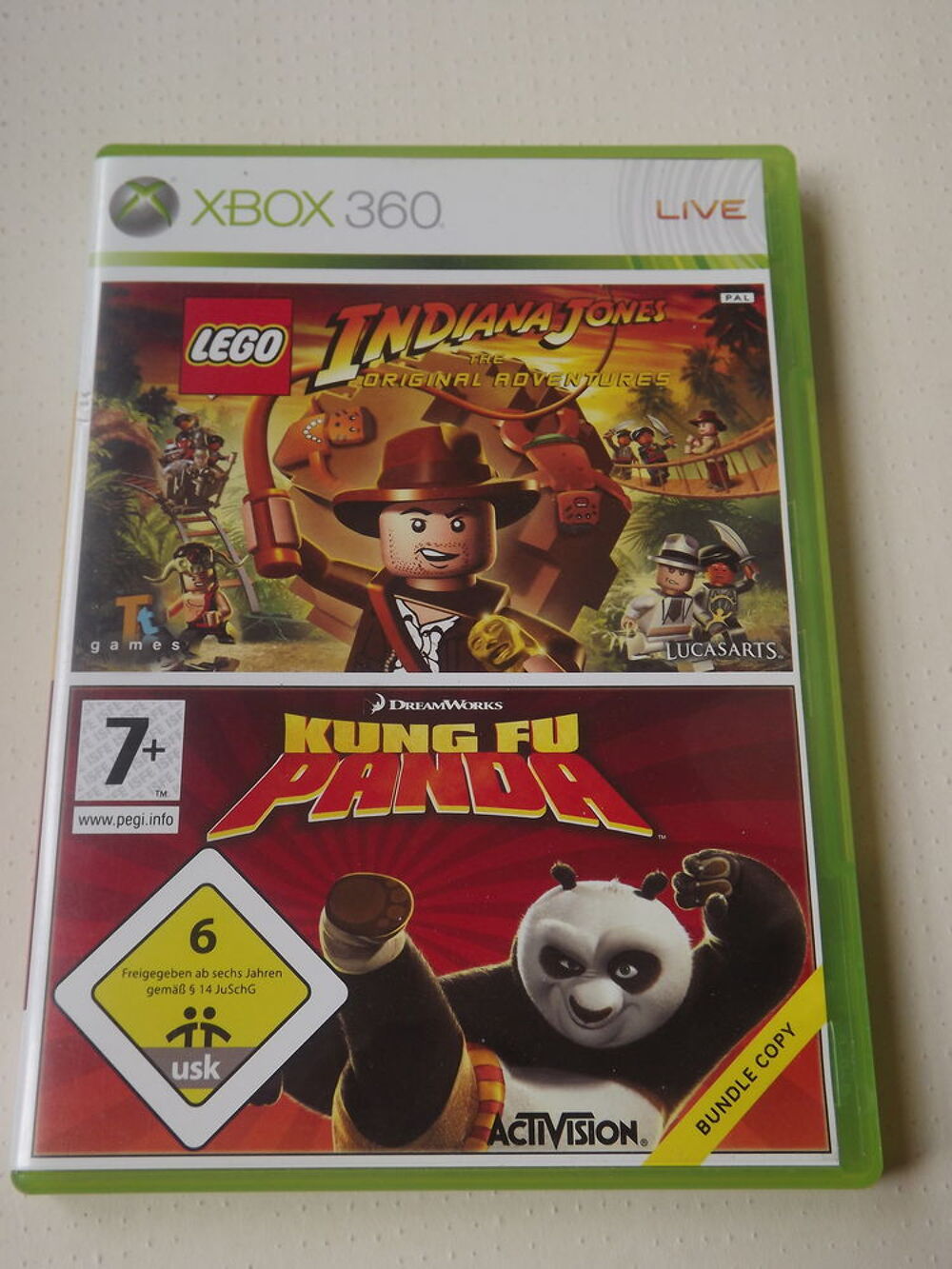 Jeu Xbox 360 Indiana Jones et Kung Fu panda complet Consoles et jeux vidéos