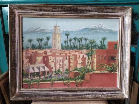 Tableau Orientaliste Peinture Maroc Marrakech XXème 
75 Loches (37)