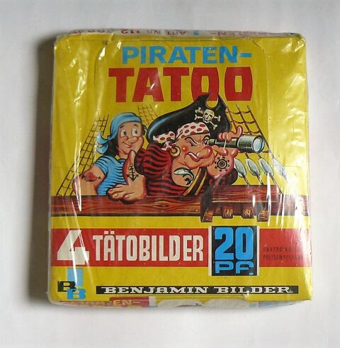 Boite Piraten Tattoo complète - 100 pochettes - Tatouages 45 Argenteuil (95)