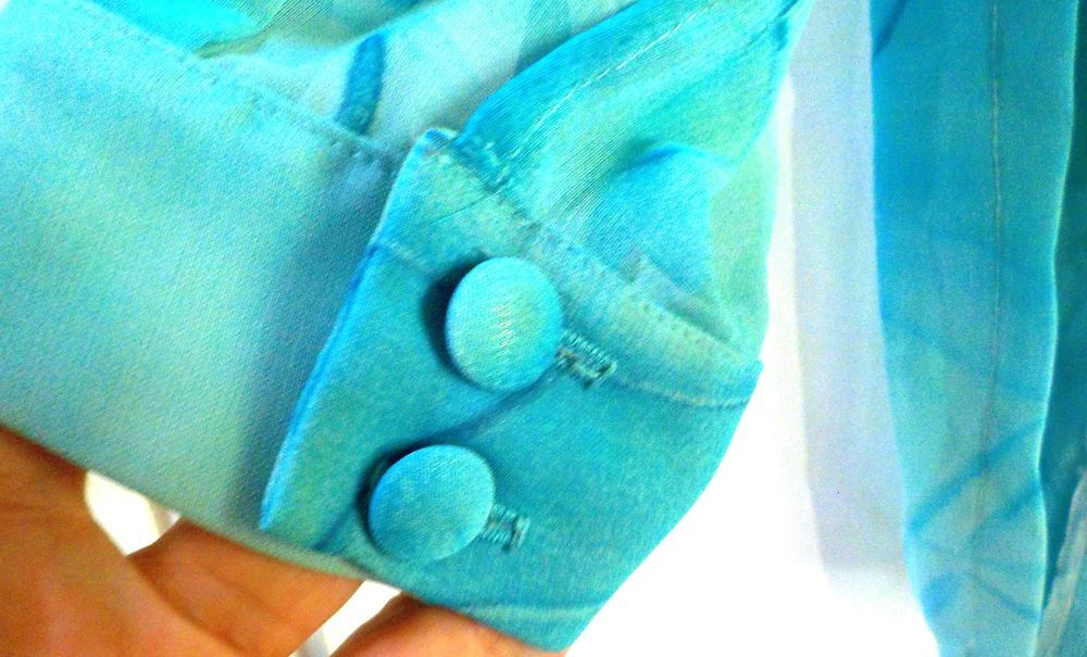 SURCHEMISE/CHEMISIER DOMINANTE BLEU ET TURQUOISE T48 Vêtements