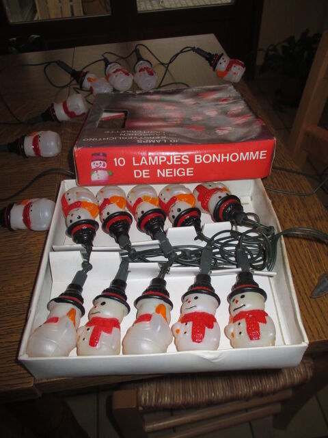 2 guirlandes 10 lampes neuves bonhommes de neige 0 M�rignies (59)