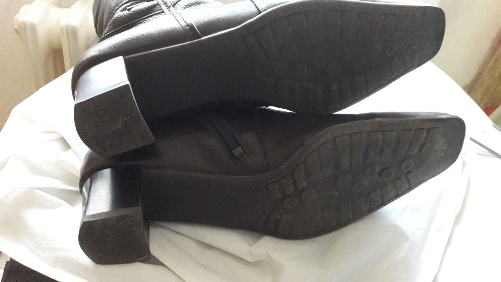 Botte femme cuir marron T 5 1/2 Chaussures