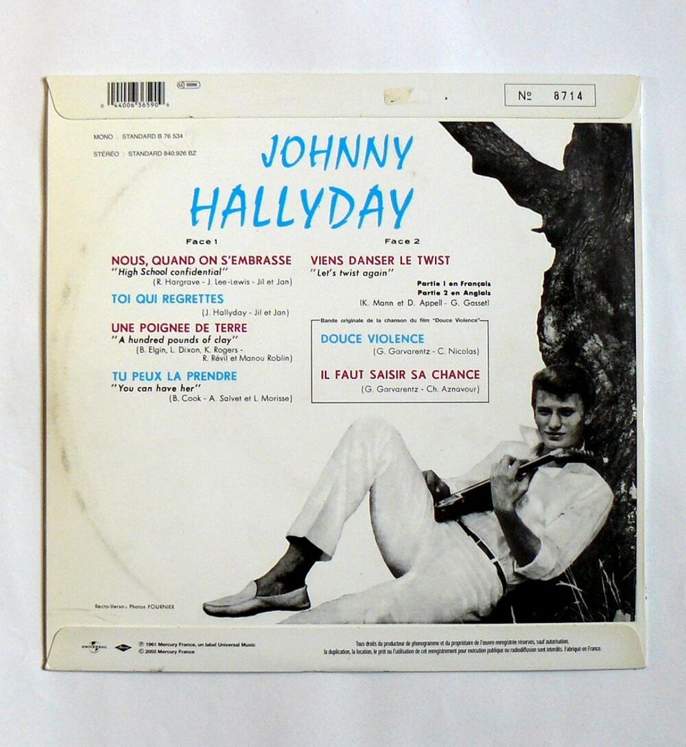 25cm Johnny HALLYDAY : Viens danser le Twist - num&eacute;rot&eacute; CD et vinyles