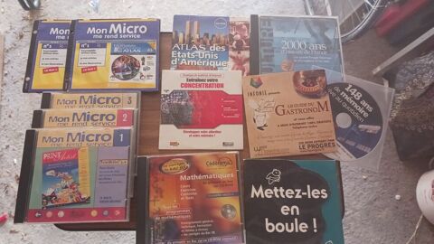 LOT INFORMATIQUE RÉTRO COMPLET CD ROM LOGICIELS PC ET 30€ Servas (01)