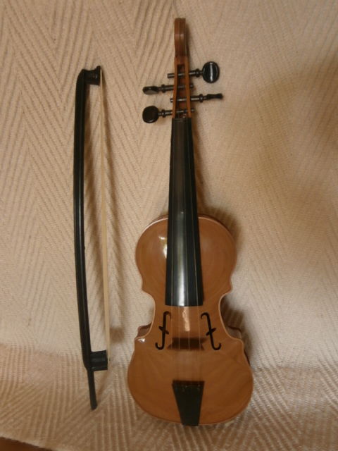 Petit violon en plastique avec boite à secrets 15 Wolxheim (67)
