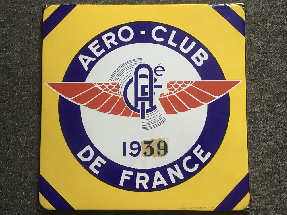 Plaque A&eacute;ro Club de France 