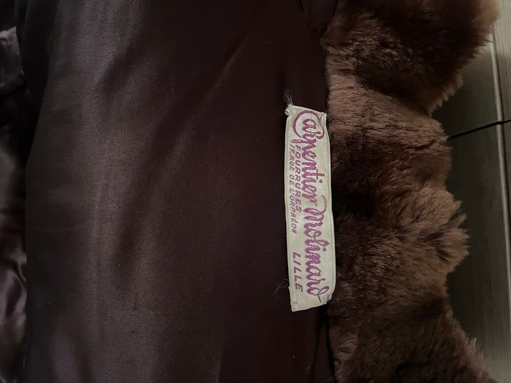 Manteau en Fourrure Marron &Eacute;l&eacute;gant Vêtements