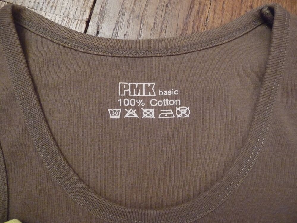 Double Top/ Tee Shirt Kaki et Jaune- Taille 34/36- PMK Basic Vêtements