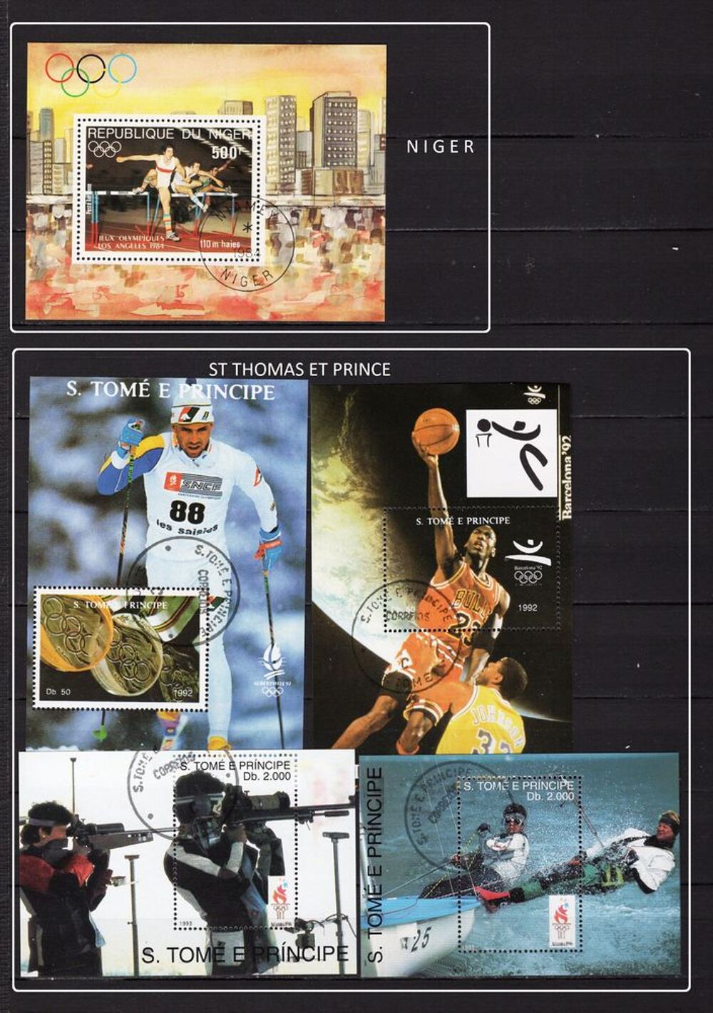 lot de 77 timbres de PAYS d'AFRIQUE sur les SPORTS 