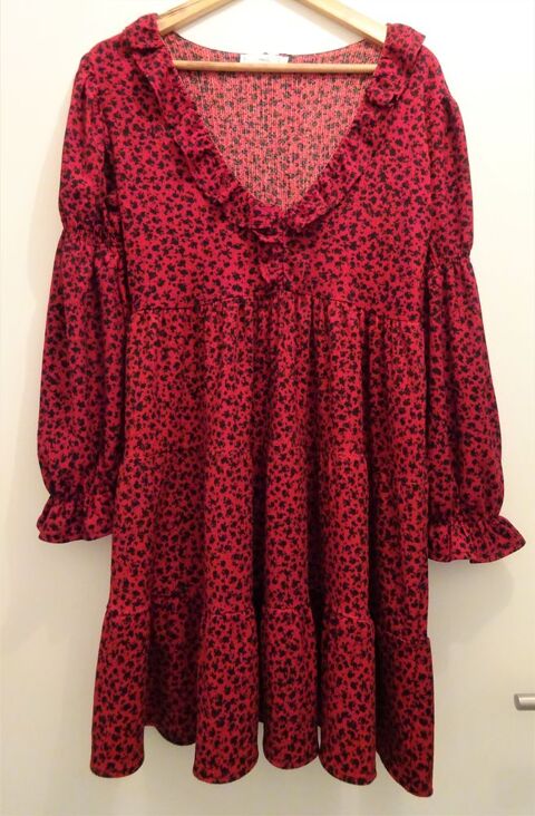 Robe rouge imprim�e Mango S 15 Saint-Laurent-du-Var (06)