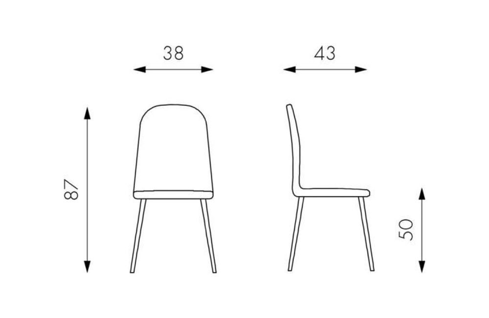 4 chaises Martina - marron et blanc Meubles