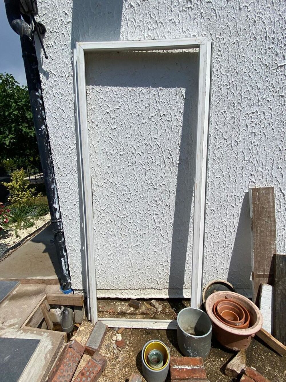 Porte d'entr&eacute;e double vitrage en pvc Bricolage