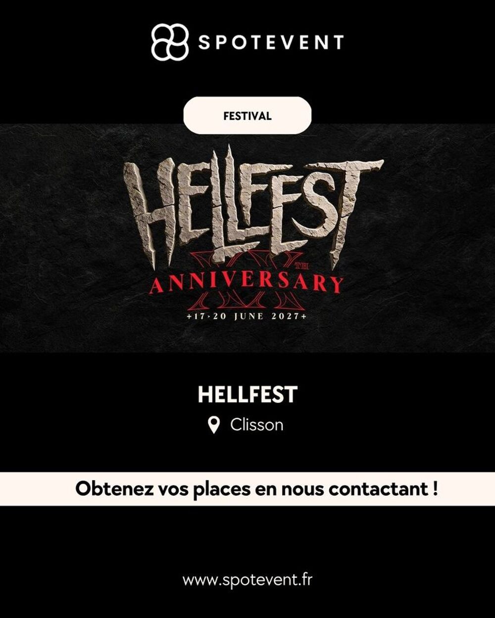 Hellfest - Pass 4 jours - Clisson Billetterie