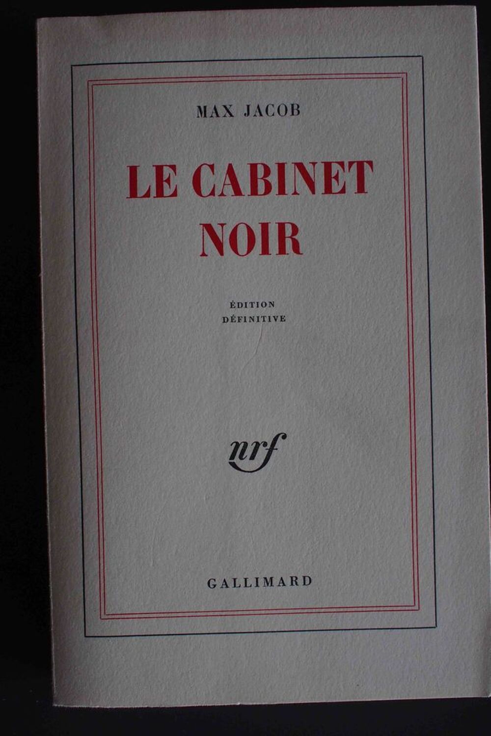 LE CABINET NOIR - Max Jacob, Livres et BD
