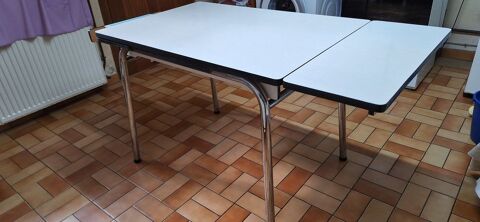 Table cuisine formica blanc vintage 40 Falck (57)