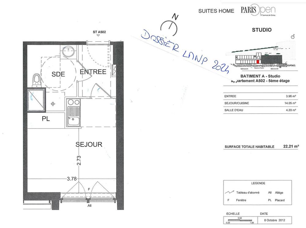 Vente Appartement Investissement LMNP Paris 13 ? Résidence étudiante - Studio Paris 13
