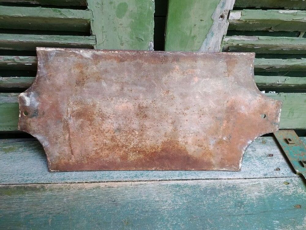 Ancienne Plaque de Rue La Mendicit&eacute; D&eacute;partement de l'Aube 