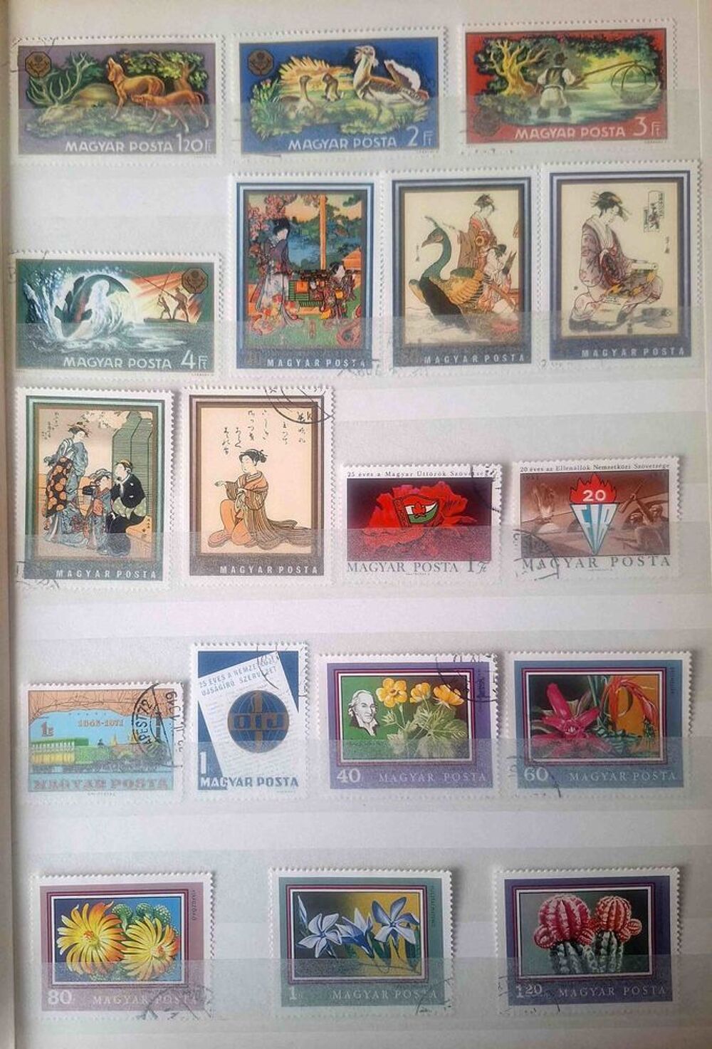 S&eacute;rie de timbres de collection de Hongrie 