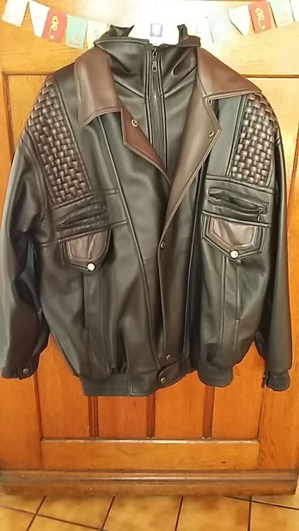 2 veste cuire Vêtements
