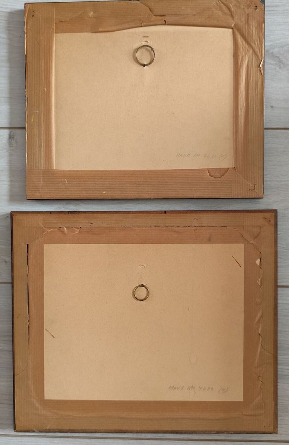 Lot de 2 Lithographies paysage hivernal Décoration