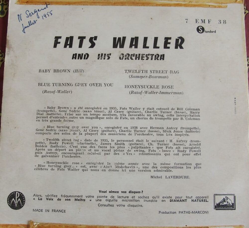 Vinyl Fats WALLER CD et vinyles