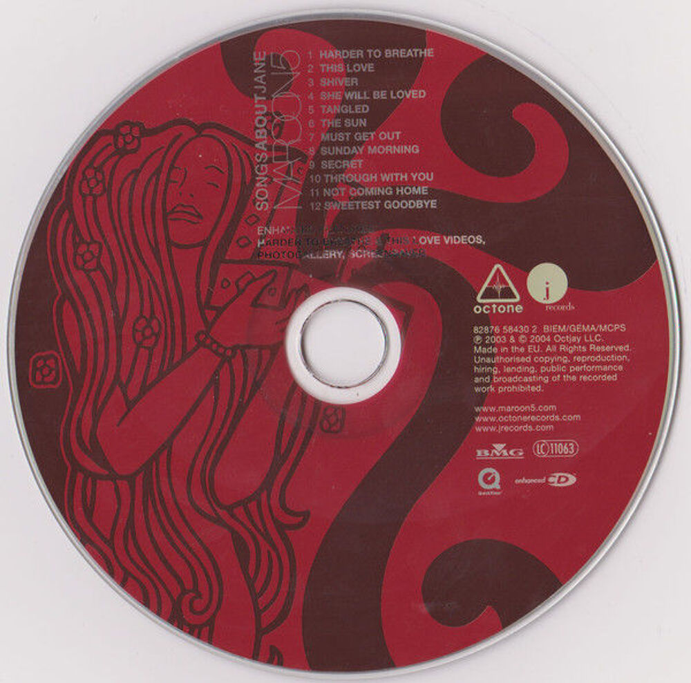 Maroon 5 ?? Songs About Jane CD et vinyles