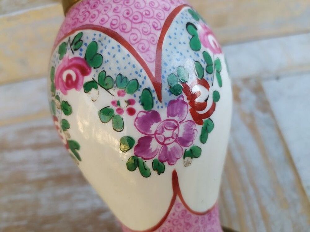 Pied Lampe Porcelaine Style Chine Compagnie des Indes Samson Décoration