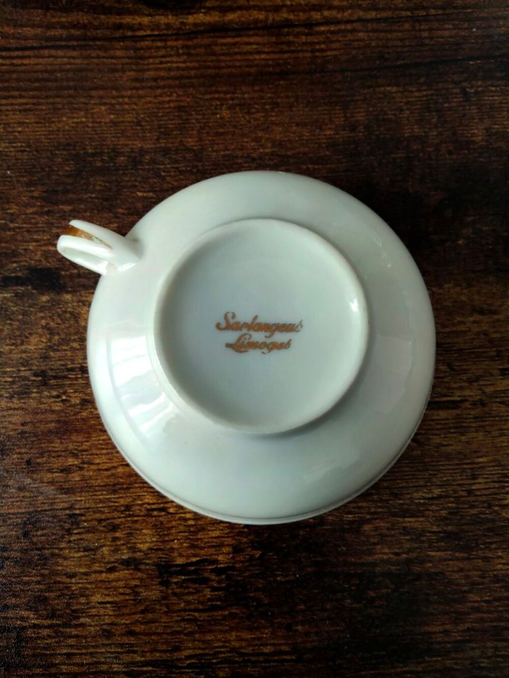 Service caf&eacute; ou th&eacute; porcelaine de Limoges " Sarlangeas " Décoration