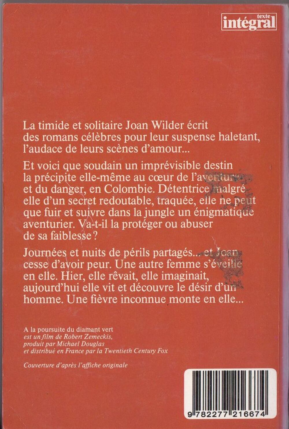 &Agrave; la poursuite du diamant vert - Joan Wilder Livres et BD
