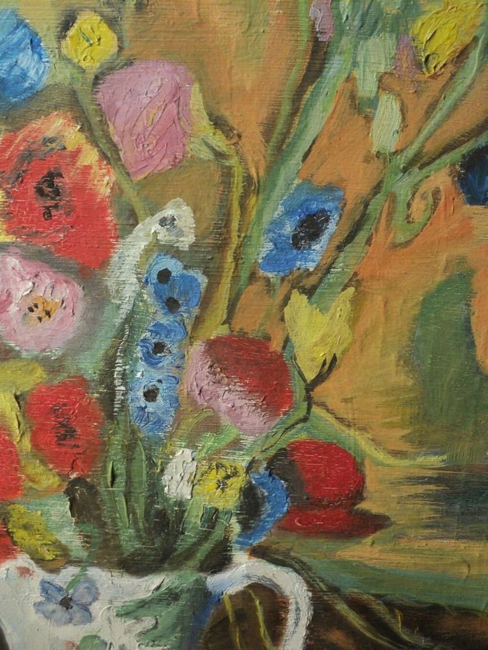 Tableau Nature Morte Bouquet Fleurs des Champs. Décoration