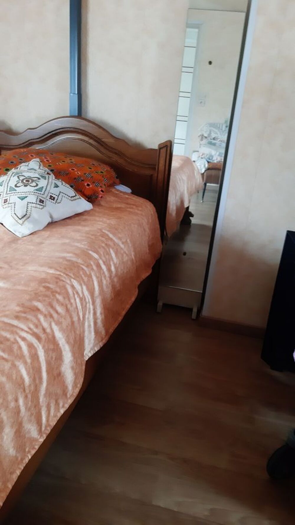 LIT en Ch&ecirc;ne + Sommier Neufs Meubles