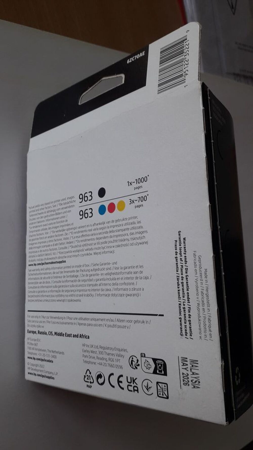 ENCRE HP 4 COULEUR 963 Matériel informatique