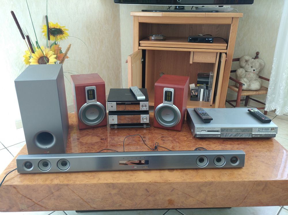 mini chaine philips avec bafles bois noyer Audio et hifi