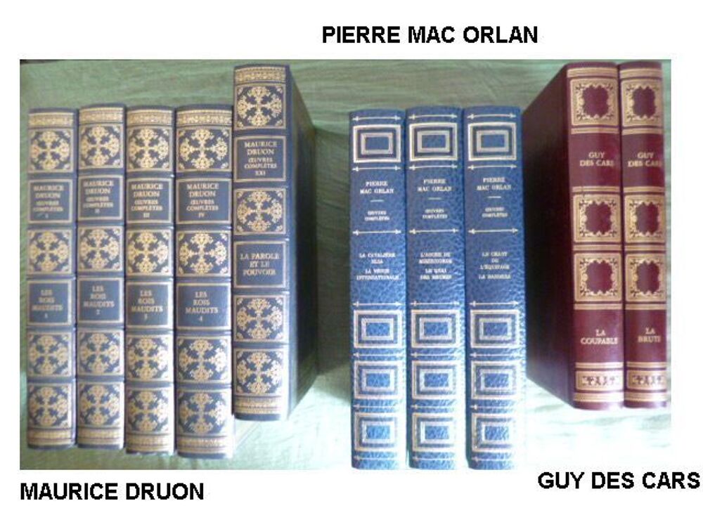 M. DRUON - G. DES CARS - P.MAC ORLAN - E. SUE - Livres et BD