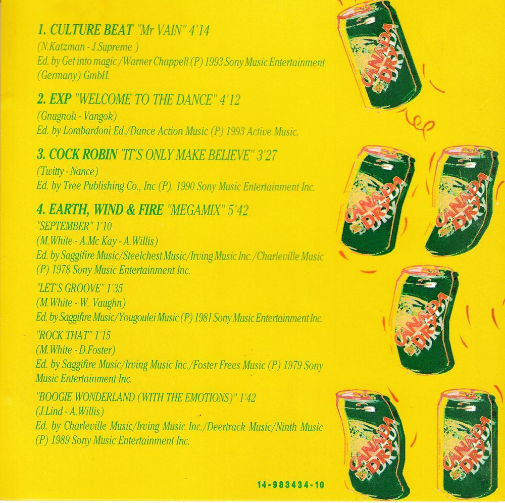 CD CD-Hit Objet Publicitaire Canada Dry Compilation CD et vinyles