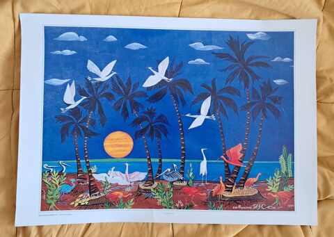 tableau de Catherine Gallian Saint-Clair sur papier glac  10 Carnon Plage (34)