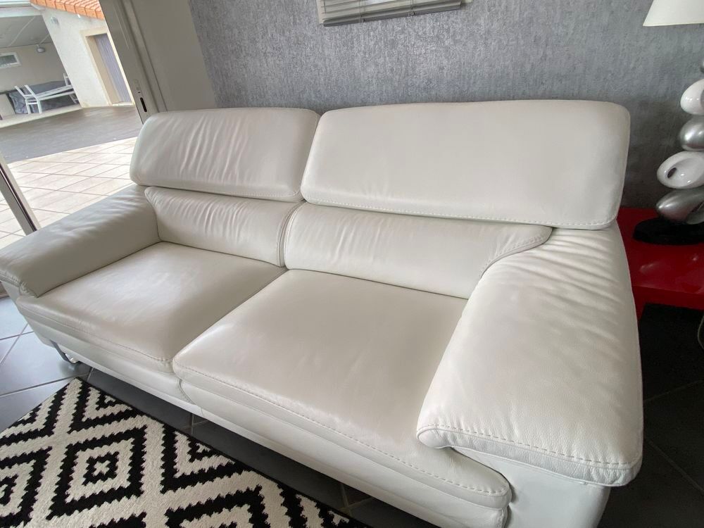 Canap&eacute; cuir haut de gamme Mobilier de France Meubles