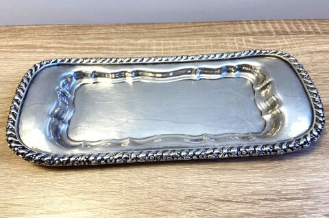 Petit Plateau Lettres Style Louis XVI Rocaille Bronze Argent 35 Marseille 11 (13)