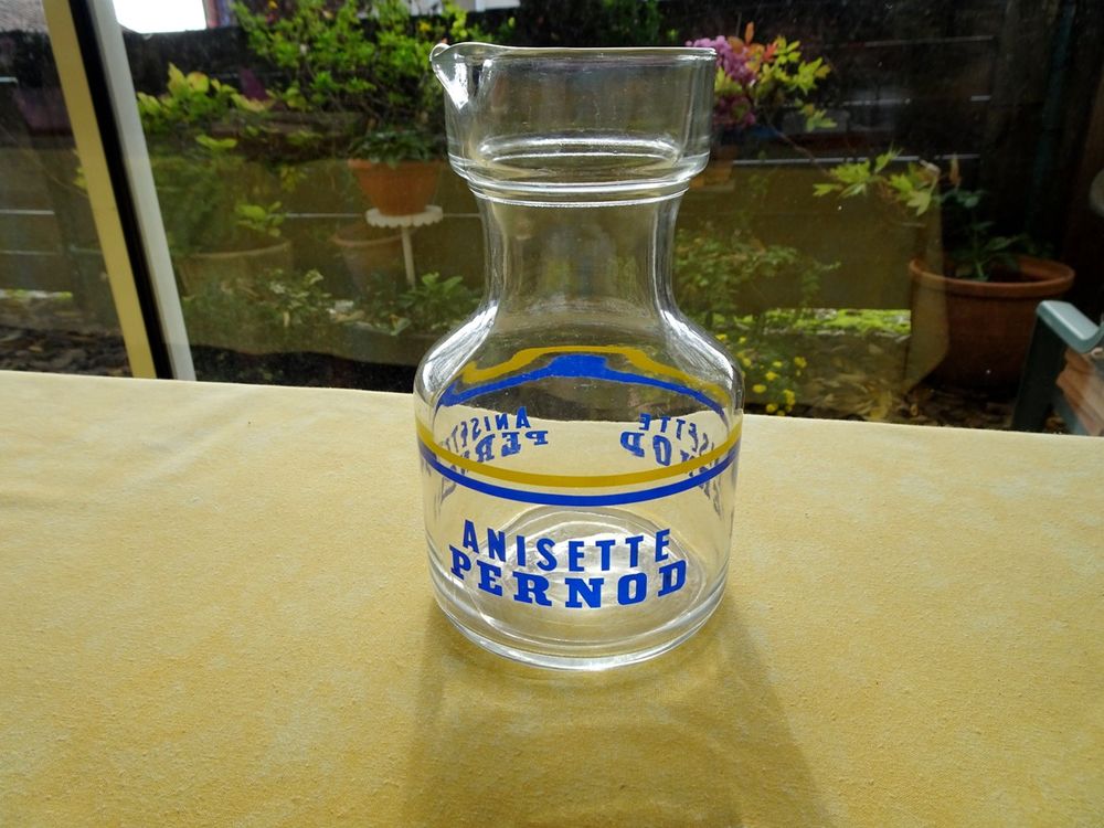 Pichet carafe verre anisette Pernod 50cl collection Décoration