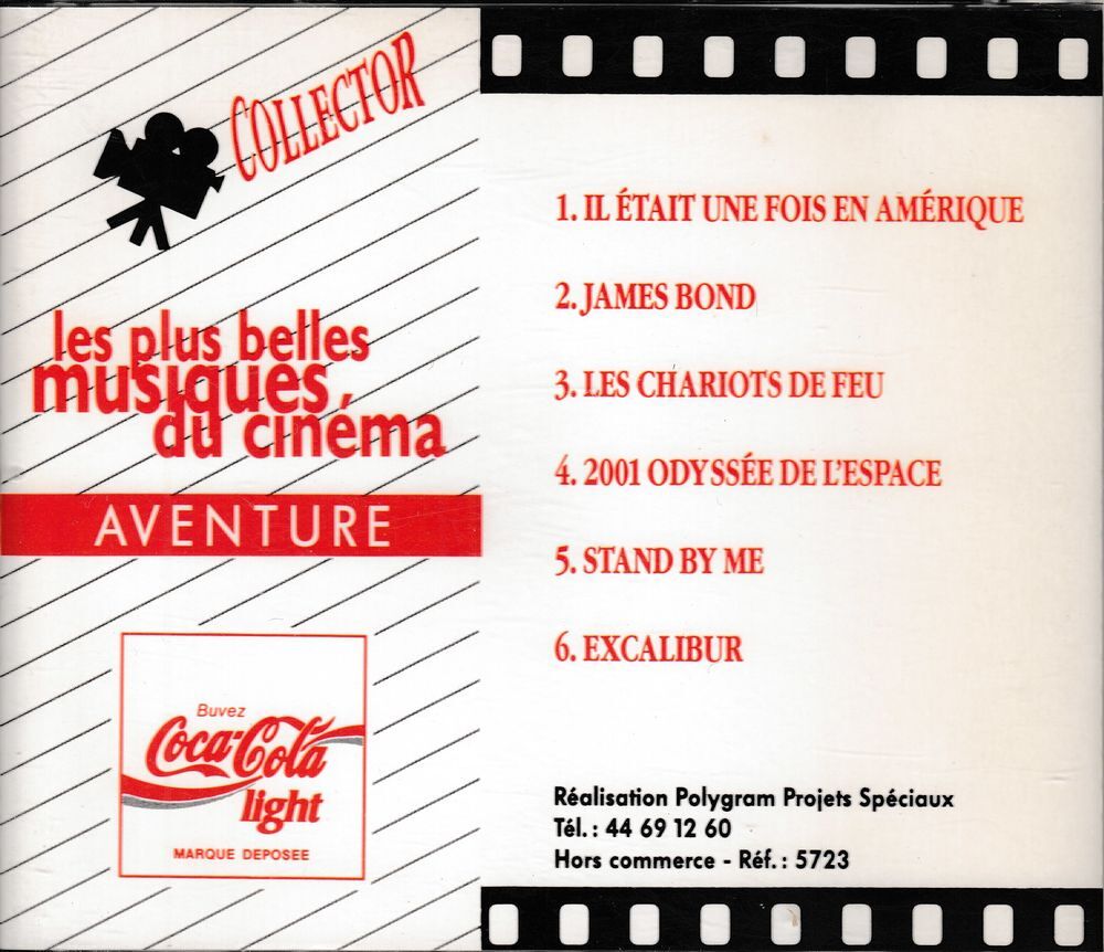 CD Plus Belles Musiques Cin&eacute;ma Aventure Coca-Cola CD et vinyles