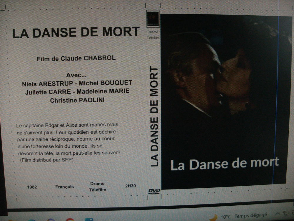 Rare film : " La danse de mort " DVD et blu-ray