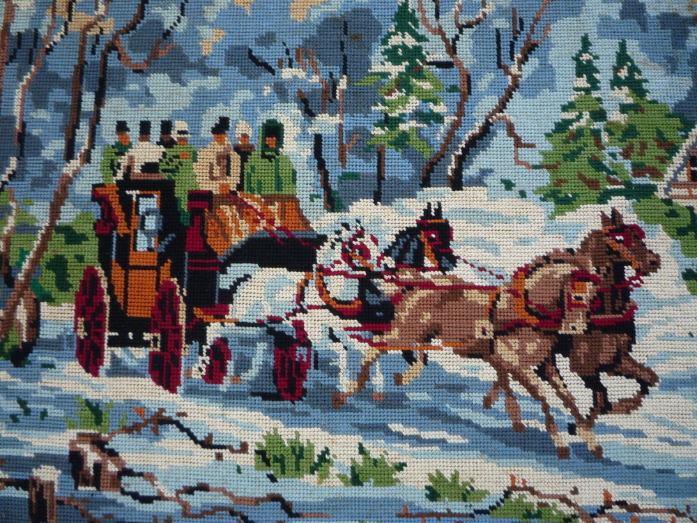 Canevas/tapisserie/diligence
71,5cm x 53,5cm Meubles