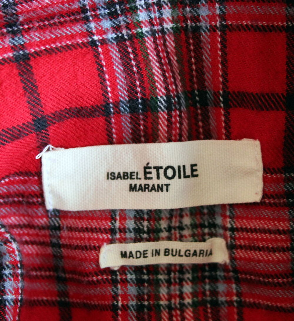 Chemise clan oversize ISABEL MARANT ETOILE T.38 Fr Vêtements