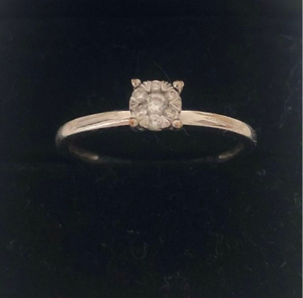Bague solitaire or blanc taille 54 Bijoux et montres