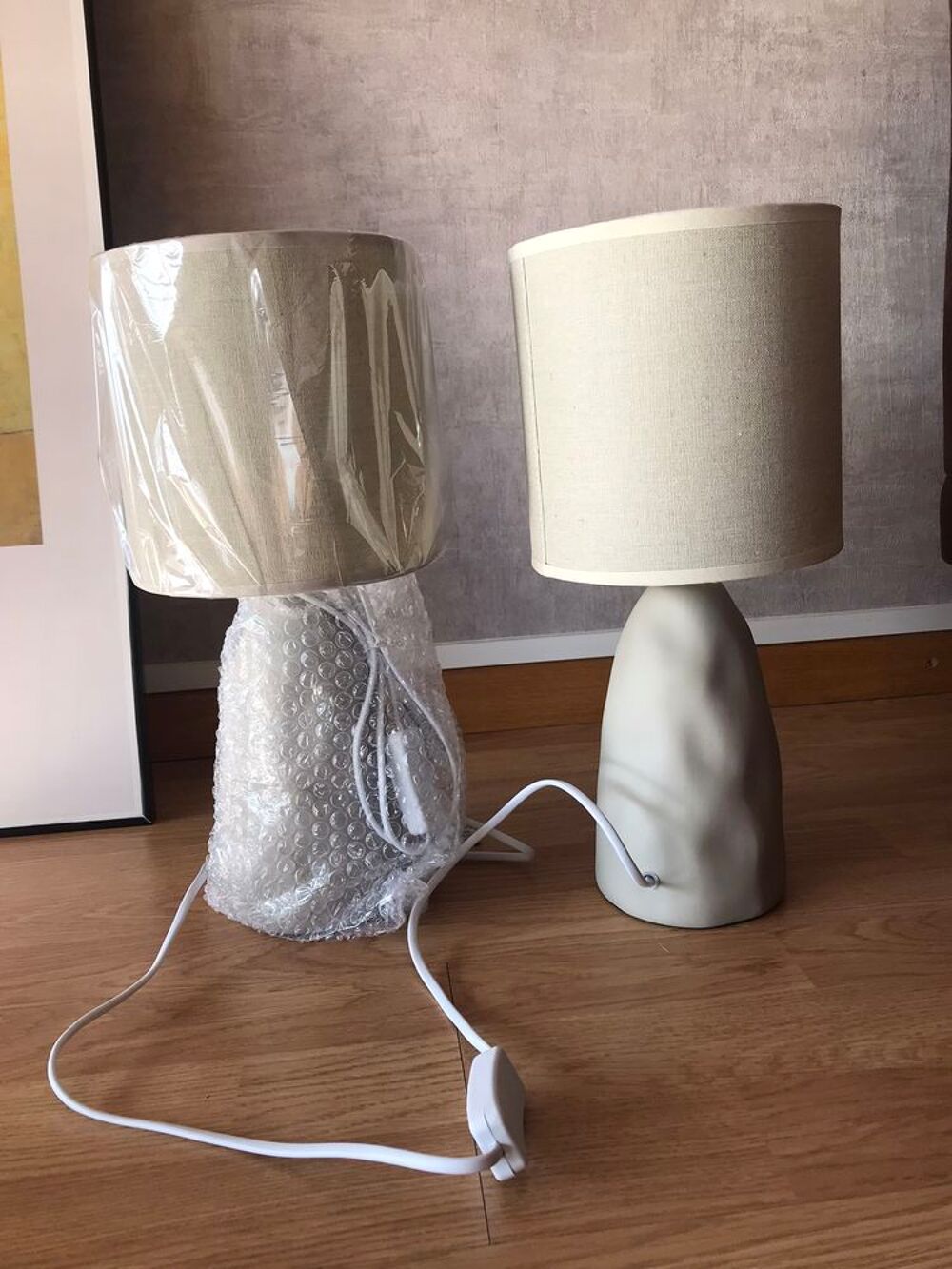 Lot de 2 lampes de chevet c&eacute;ramique Décoration